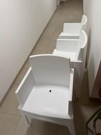 6 chaises/chaises de jardin en plastique blanc — empilables, Jardin & Terrasse, Enlèvement, Comme neuf, Synthétique, Empilable