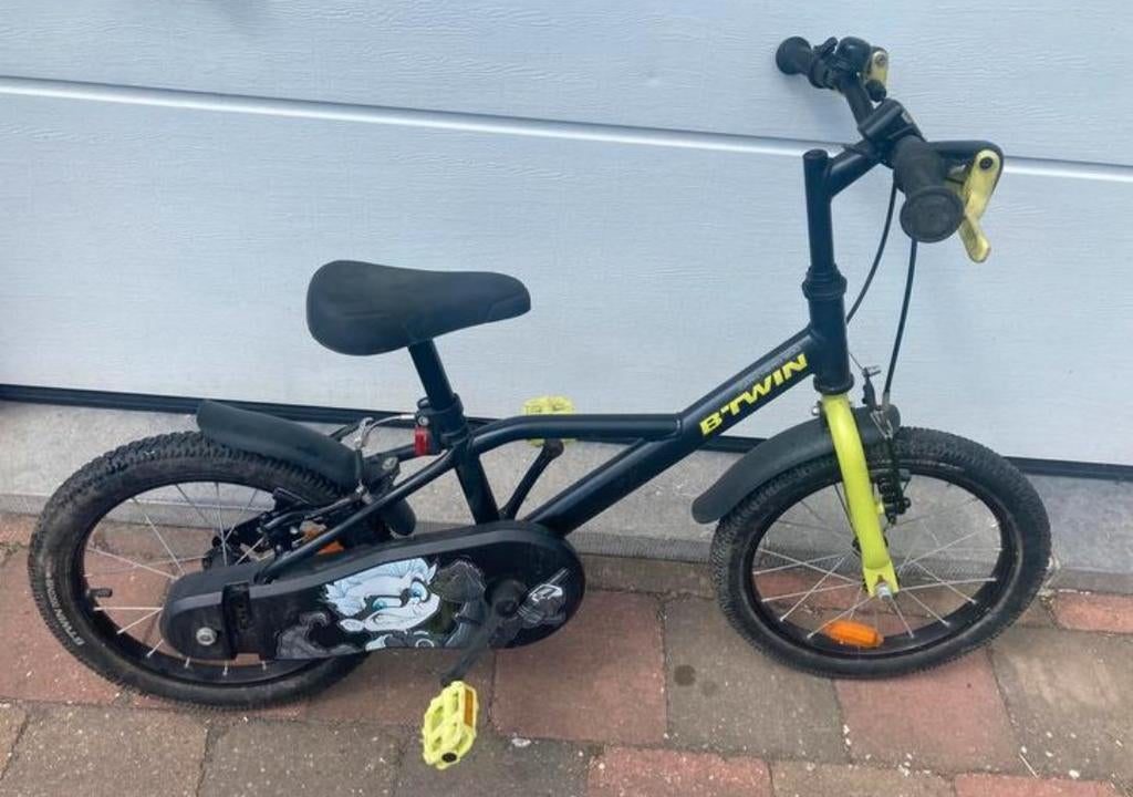 Kinderfiets B-twin 16 inch, Ophalen, Zo goed als nieuw, 16 tot 20 inch, B'twin