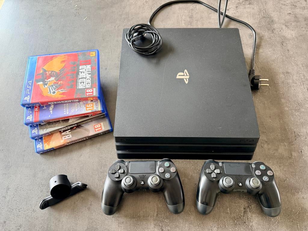 PS4 Pro 1TB + 2 Controllers + Back Button + 4 Games, Games en Spelcomputers, Spelcomputers | Sony PlayStation 4, Met games, Met 2 controllers