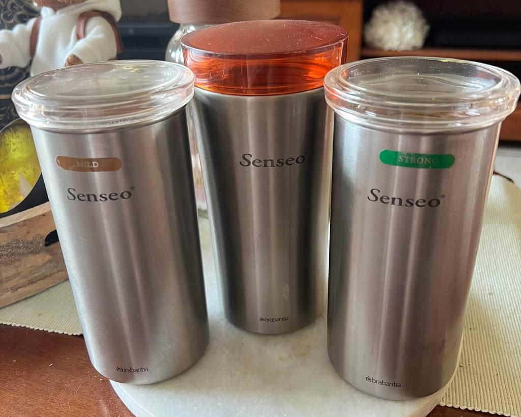 Te koop Senseo bewaarblikken, Enlèvement, Comme neuf