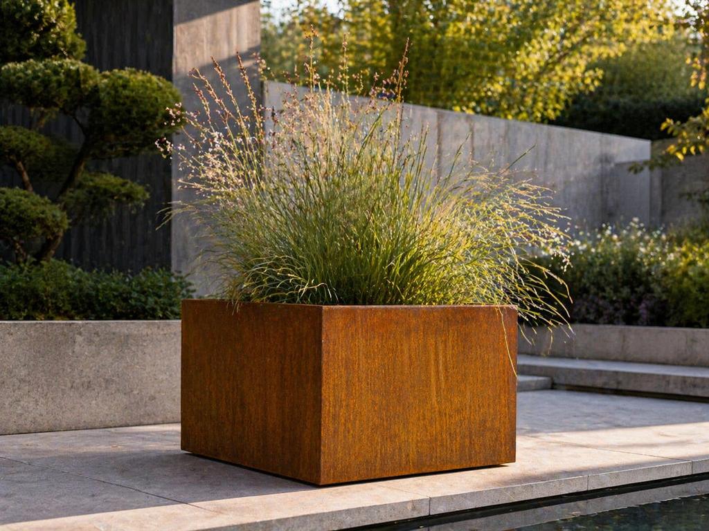 Bacs à fleurs en Acier Corten 5 MM, Enlèvement, Comme neuf