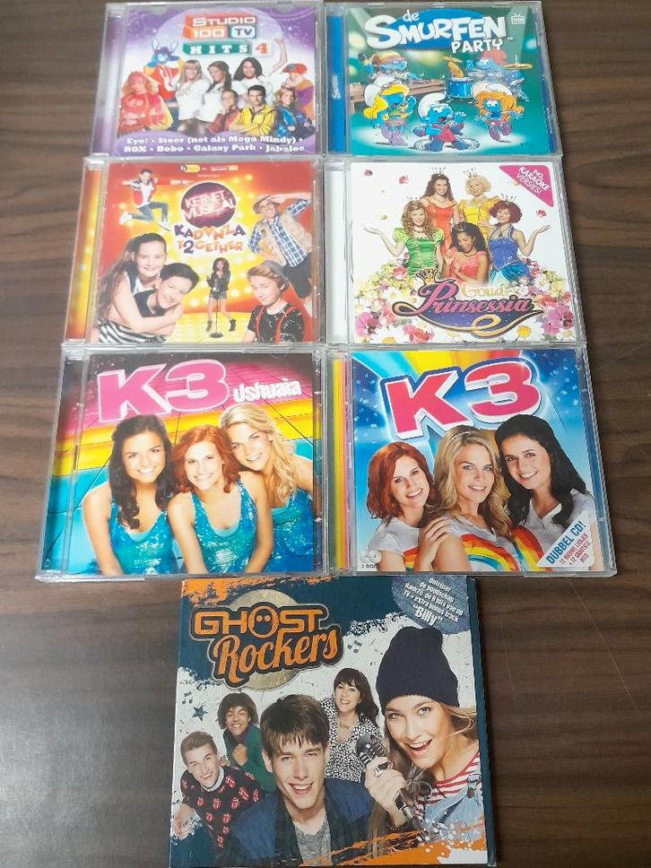 7 Cd’s - Ghost Rockers - K3 – Studio 100 Tv Hits – ..., Cd's en Dvd's, Cd's | Kinderen en Jeugd, Gebruikt, Ophalen of Verzenden