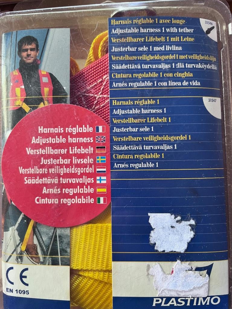 Plastimo Verstelbaar harnas met veiligheidslijn, Watersport en Boten, Ophalen, Nieuw