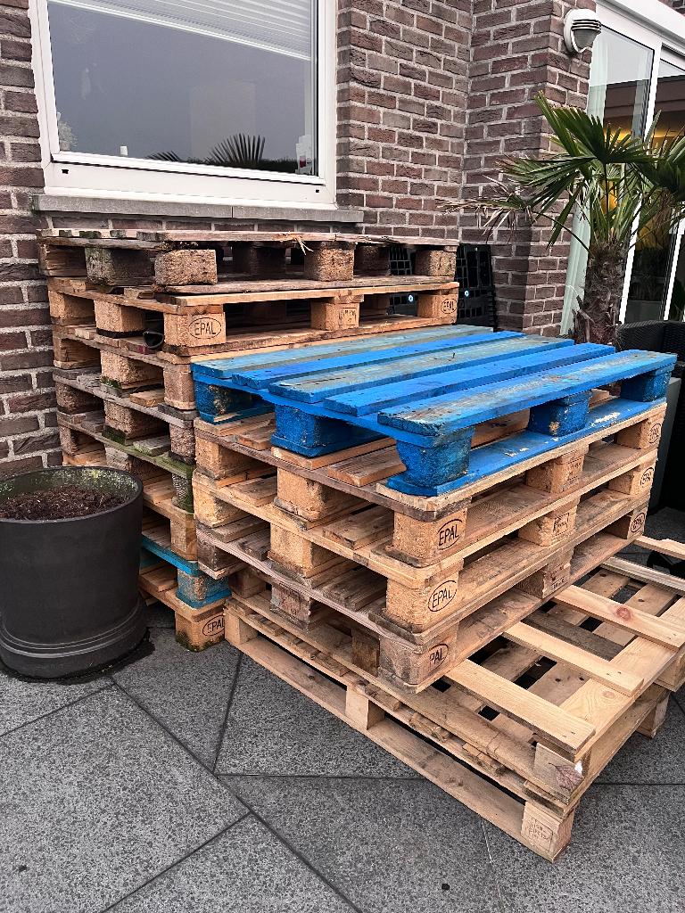 Europaletten (14 stuks), Doe-het-zelf en Bouw, Hout en Planken, Ophalen