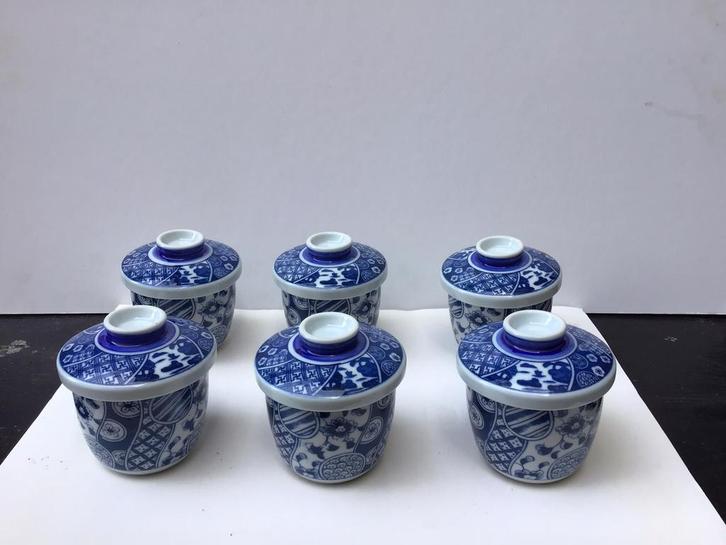 6 japanse kommetjes chawan mushi, Huis en Inrichting, Keuken | Servies, Nieuw, Kop(pen) en/of Schotel(s), Overige stijlen, Porselein