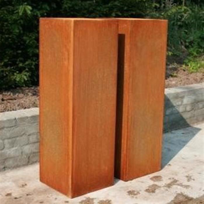 socles en acier corten, colonnes, bloc en U, banc de jardin, Maison & Meubles, Accessoires pour la Maison | Colonnes & Piliers