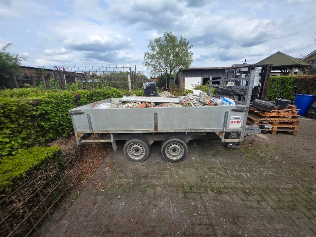 Kipper aanhangwagen, Ophalen, Gebruikt