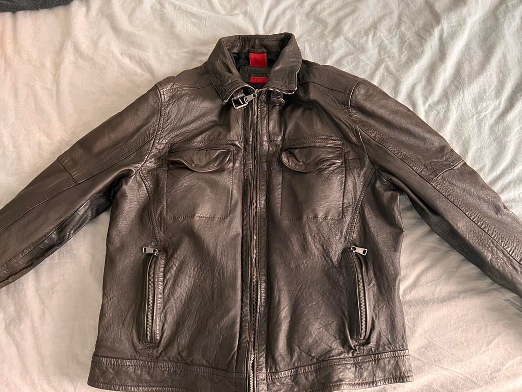 XXL leren jas, Kleding | Heren, Jassen | Zomer, Ophalen of Verzenden, Zo goed als nieuw
