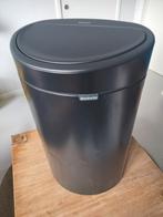 Poubelle Brabantia touch 40 litres noir mat (nouveau prix fi, Neuf, Enlèvement ou Envoi, 40 litres ou plus, Métal