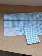 Katoen wit met blauwe bollen, Hobby & Loisirs créatifs, Tissus & Chiffons, Enlèvement ou Envoi, Comme neuf, Blanc, Coton