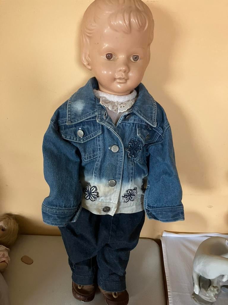 Antieke /vintage pop wildebras, Verzamelen, Poppen, Ophalen, Gebruikt, Pop