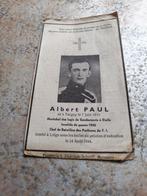 Carte de décès : résistant de la gendarmerie, Enlèvement ou Envoi