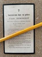 OORLOG14-18 Franse Soldaat gevallen te Merkem op 31/10/1917, Verzamelen, Bidprentjes en Rouwkaarten, Ophalen of Verzenden, Bidprentje