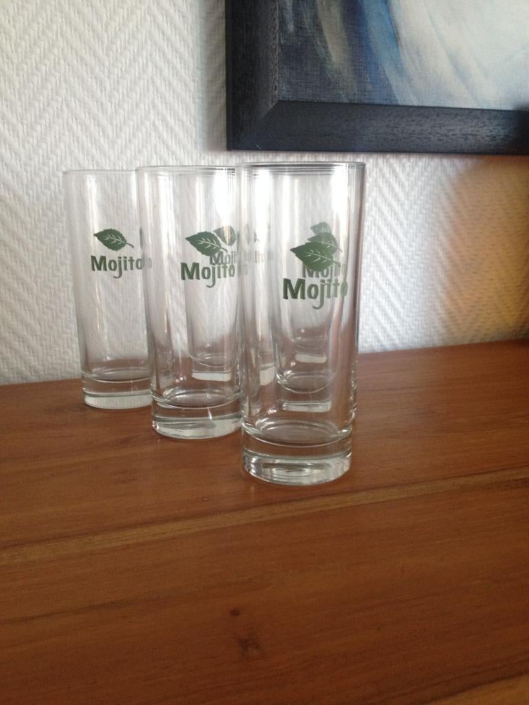 longdrink mojito glazen 6 stuks, Ophalen of Verzenden, Zo goed als nieuw