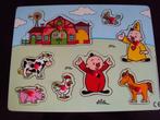 Bumba, leuke houten nopjes puzzel "de boerderij", Ophalen of Verzenden