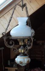 Koperen luster met bloemen, Ophalen of Verzenden