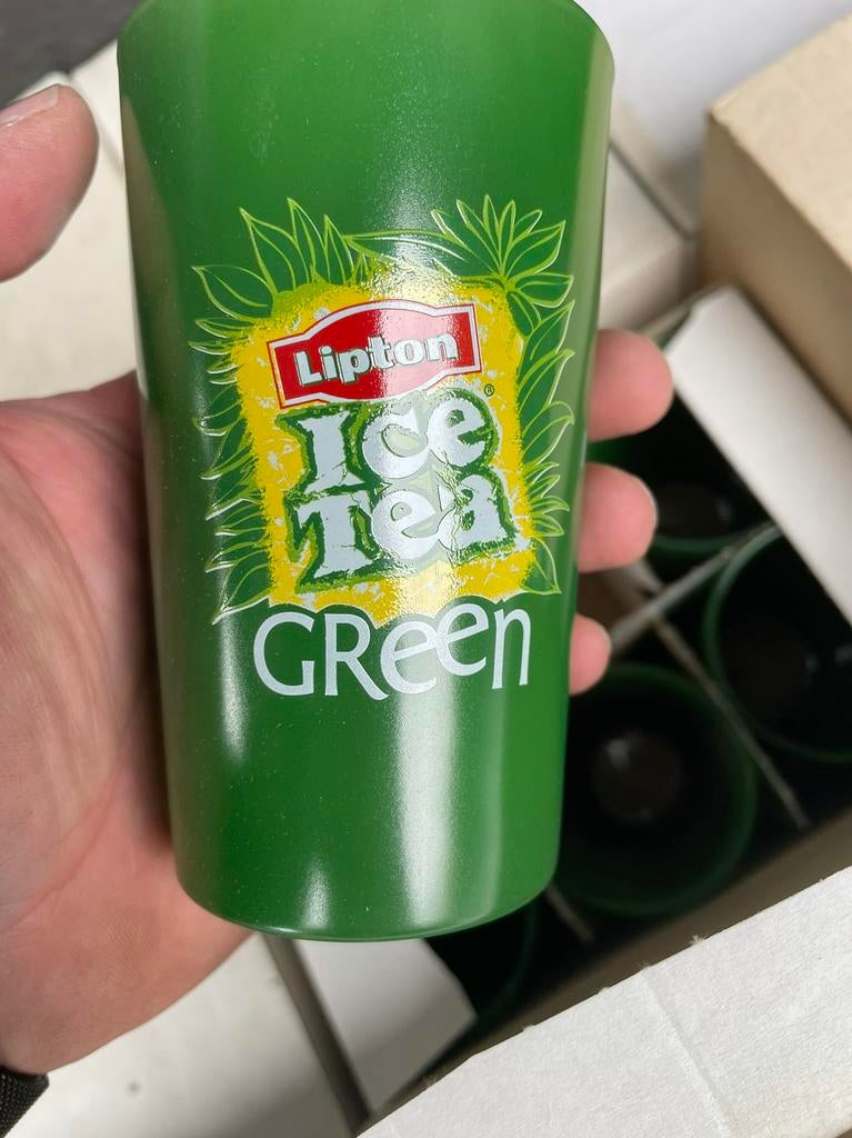 Verres Lipton Ice Tea Green neufs, Collections, Verres & Petits Verres, Neuf, Verre à soda, Enlèvement ou Envoi