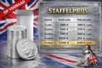 1/10 oz zilveren Britannia munt – 16 munten per tube, Enlèvement ou Envoi, Argent