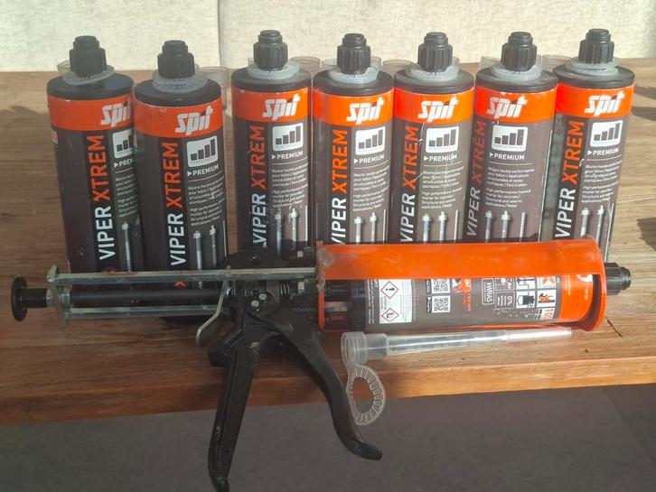 Spit Viper Xtrem chemisch anker 7 kokers met pistool, Doe-het-zelf en Bouw, IJzerwaren en Bevestigingsmiddelen, Ophalen