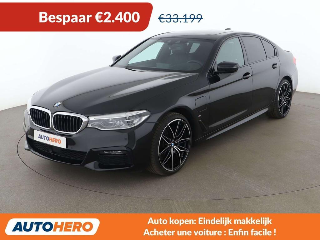 BMW 5 Serie 530 530e M Sport (bj 2020, automaat), Auto's, BMW, Achterwielaandrijving, Gebruikt, Startonderbreker, Zwart