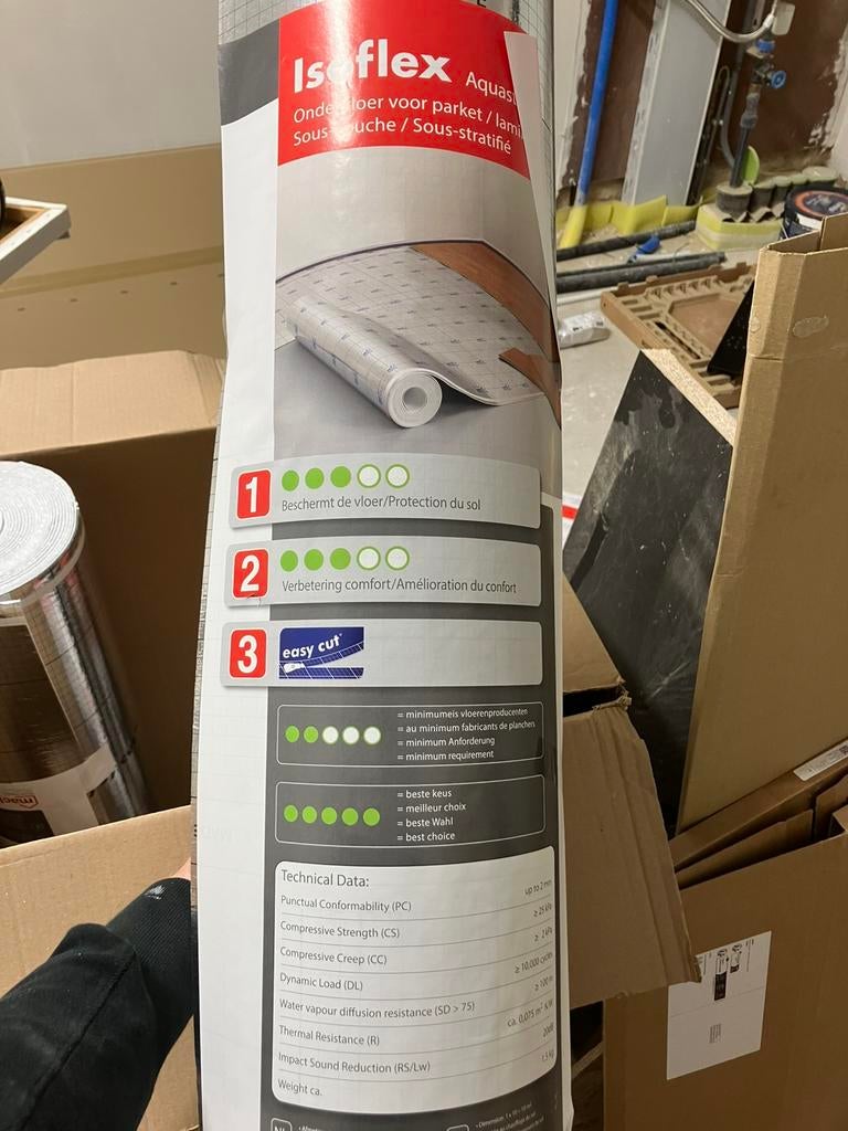 Ondervloer laminaat, Ophalen, Zo goed als nieuw