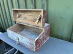 Oude werkkoffer, bureau en afvalhout!!, Ophalen, Gebruikt