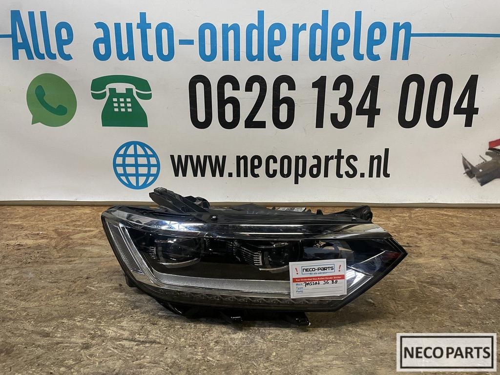 VW PASSAT B8 3G FULL LED KOPLAMP 3G1941082J ALLES LEVERBAAR, Gebruikt, -, Volkswagen, -