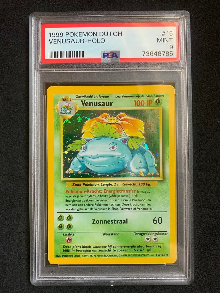 Pokemon Venusaur Base PSA 9 (nederlands/dutch), Ophalen of Verzenden, Zo goed als nieuw