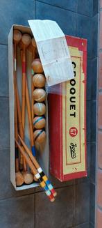 Oud criquetspel in mooie doos, Hobby en Vrije tijd, Ophalen