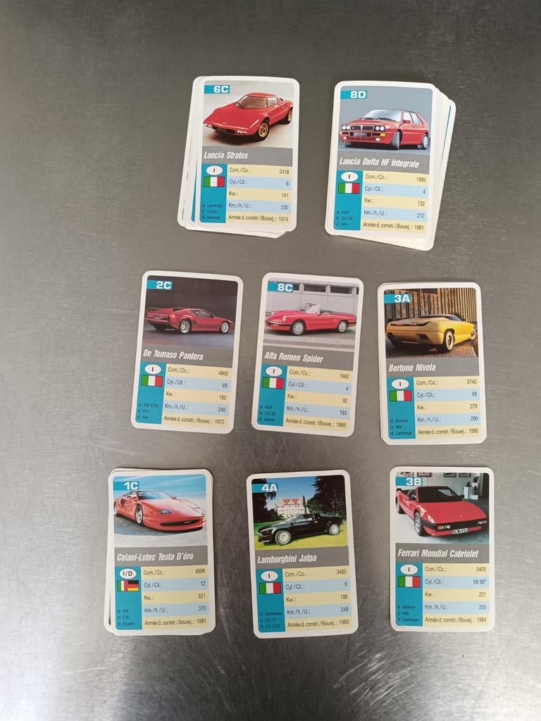 Kwartetspel sport auto's, Ophalen of Verzenden