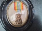 Unieke ww1 medaille in bol glas kader, Enlèvement ou Envoi
