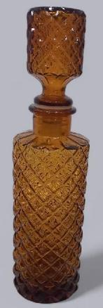 vintage amberkleurige karaf. in glas, Antiek en Kunst, Ophalen of Verzenden