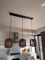 Lindby Canyana 3-lampen rotan hanglamp, Ophalen, Zo goed als nieuw, Hout