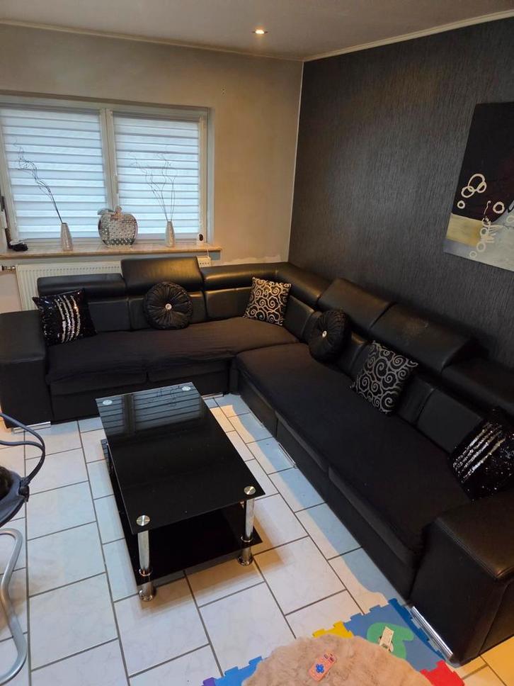 Canapé salon à donner, Maison & Meubles, Canapés | Coins salons complets, Cuir, Enlèvement