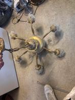 Lustre vintage en laiton Bronceart Torrent 8 points lumineux, Enlèvement, Utilisé