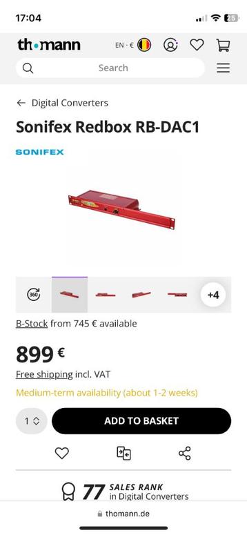 Sonifex RB-DAC / RB-SC2 beschikbaar voor biedingen
