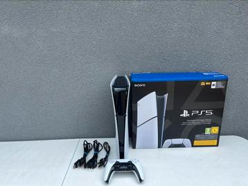 PS5 Slim Digital + 1 manette + boîtier, Enlèvement, Comme neuf, Playstation 5 Digital