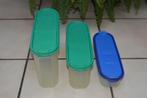 TUPPERWARE Lot de 3 boîtes Super Gagn-e-space ovales à 8€, Enlèvement ou Envoi, Utilisé, Bleu, Boîte