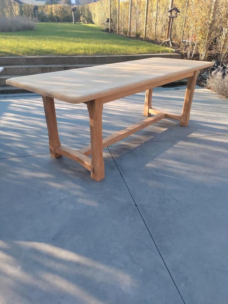 Massieve eiken kloostertafel/ boerentafel, Huis en Inrichting, Tafels | Eettafels, Zo goed als nieuw, Eikenhout, Ophalen