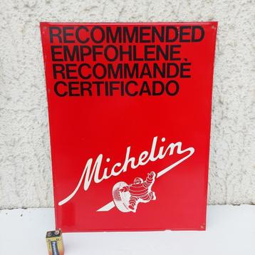 MICHELIN BLIKPLAAT RECLAMEBANDEN BIBENDUM +/- 1970 VGC beschikbaar voor biedingen