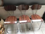 Drie keuken stoelen, Huis en Inrichting, Stoelen, Ophalen, Hout, Zo goed als nieuw, Drie