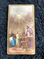 Carte de dévotion P 162 Marie Joseph enfant Jésus 4x7cm, Collections, Religion, Comme neuf, Carte ou Gravure, Enlèvement ou Envoi