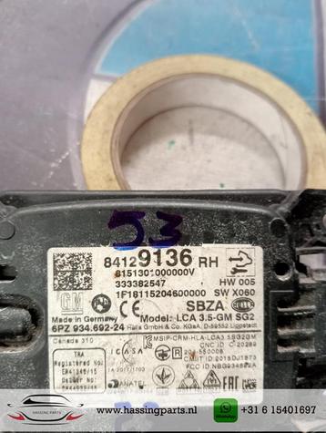 Opel Insignia ACC Sensor Radar 84129136 beschikbaar voor biedingen