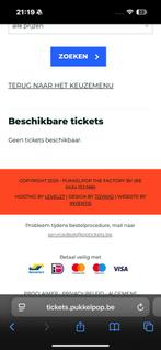 2 zaterdag tickets pukkelpop gezocht!!, Tickets en Kaartjes, Kortingen en Cadeaubonnen