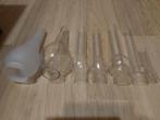 Lot de sept globes pour lampe à pétrole, Ophalen