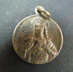 oude medaille Jezus Virgo carmeli O.B.C. zilverkleurig, Verzamelen, Ophalen of Verzenden, Gebruikt, Sieraad, Christendom | Katholiek