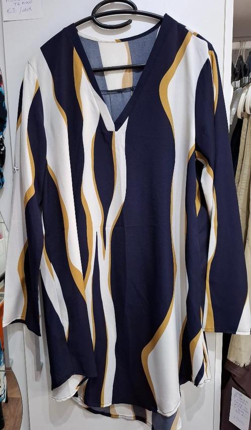 KLEEDJE BLAUW GESTREEPT, Kleding | Dames, Jurken, Zo goed als nieuw, Maat 42/44 (L), Overige kleuren, Knielengte, Ophalen of Verzenden