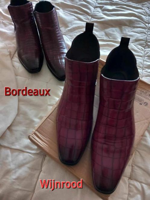 Mooie korte boots wijnrood en  bordeaux maat 46, Kleding | Heren, Schoenen, Zo goed als nieuw, Boots, Ophalen
