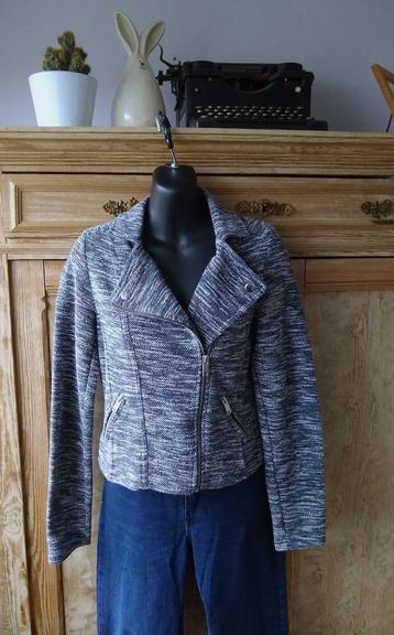 Stoer donkerblauw gespikkeld jasje Pimkie, mt XS (34) beschikbaar voor biedingen