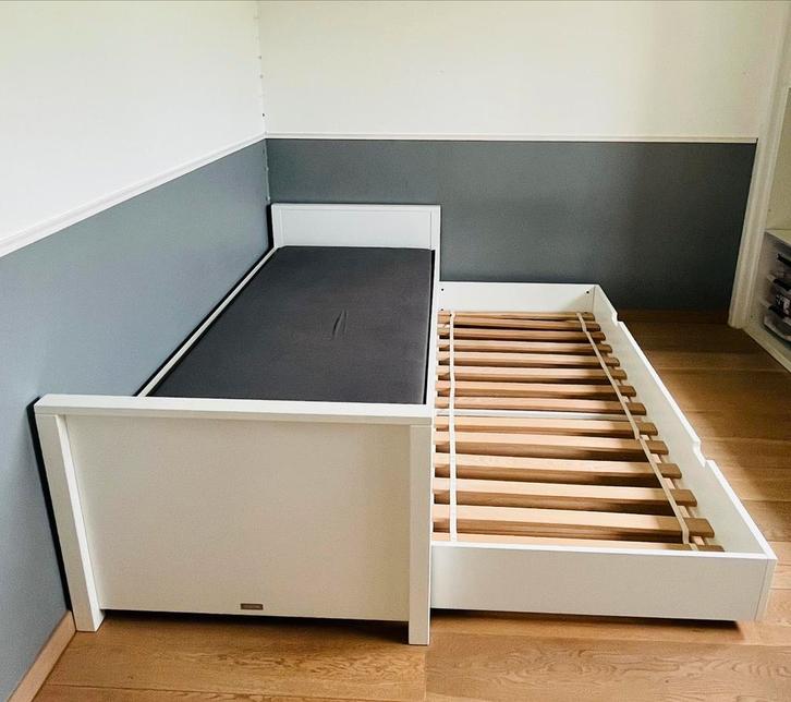 Lit Bopita Jonne + tiroir Bopita Mix & Match + matelas, Enfants & Bébés, Chambre d'enfant | Lits, Utilisé, 180 cm ou plus, 85 à 100 cm